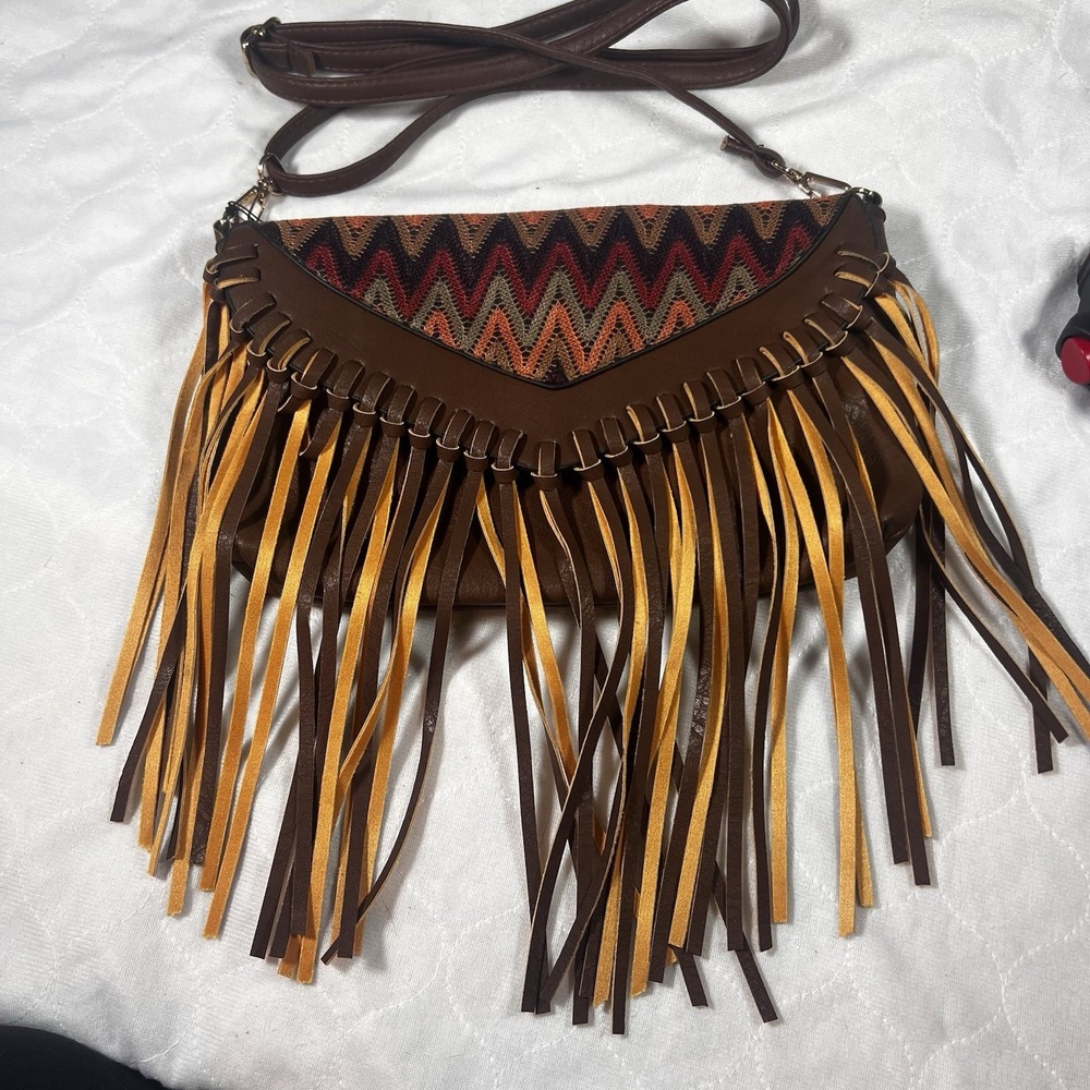 Sedona Crossbody Bag W/ Fringe NEW W/ Tag Fashion Item#02607